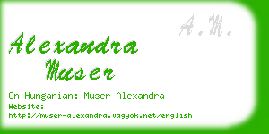 alexandra muser business card